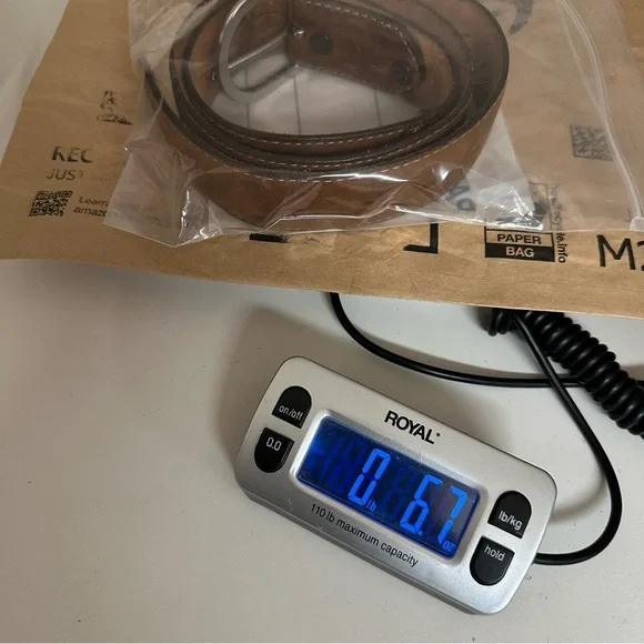 Justin Top Grain Classic Western Leather Belt 53709 Brown Sz 32 Removable Buckle - Picture 10 of 12